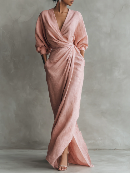 ROMA - Vestido elegante con escote en v