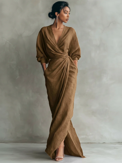 ROMA - Vestido elegante con escote en v