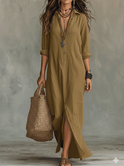 BOHO - Vestido camisa boho para un estilo único y relajado.