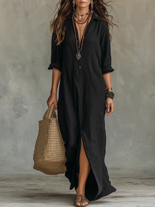 BOHO - Vestido camisa boho para un estilo único y relajado.