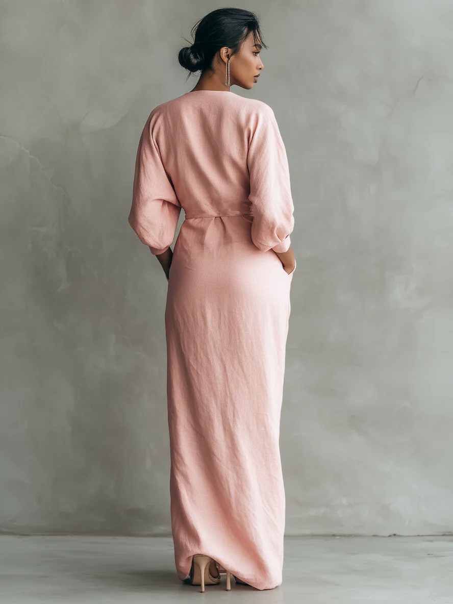 ROMA - Vestido elegante con escote en v