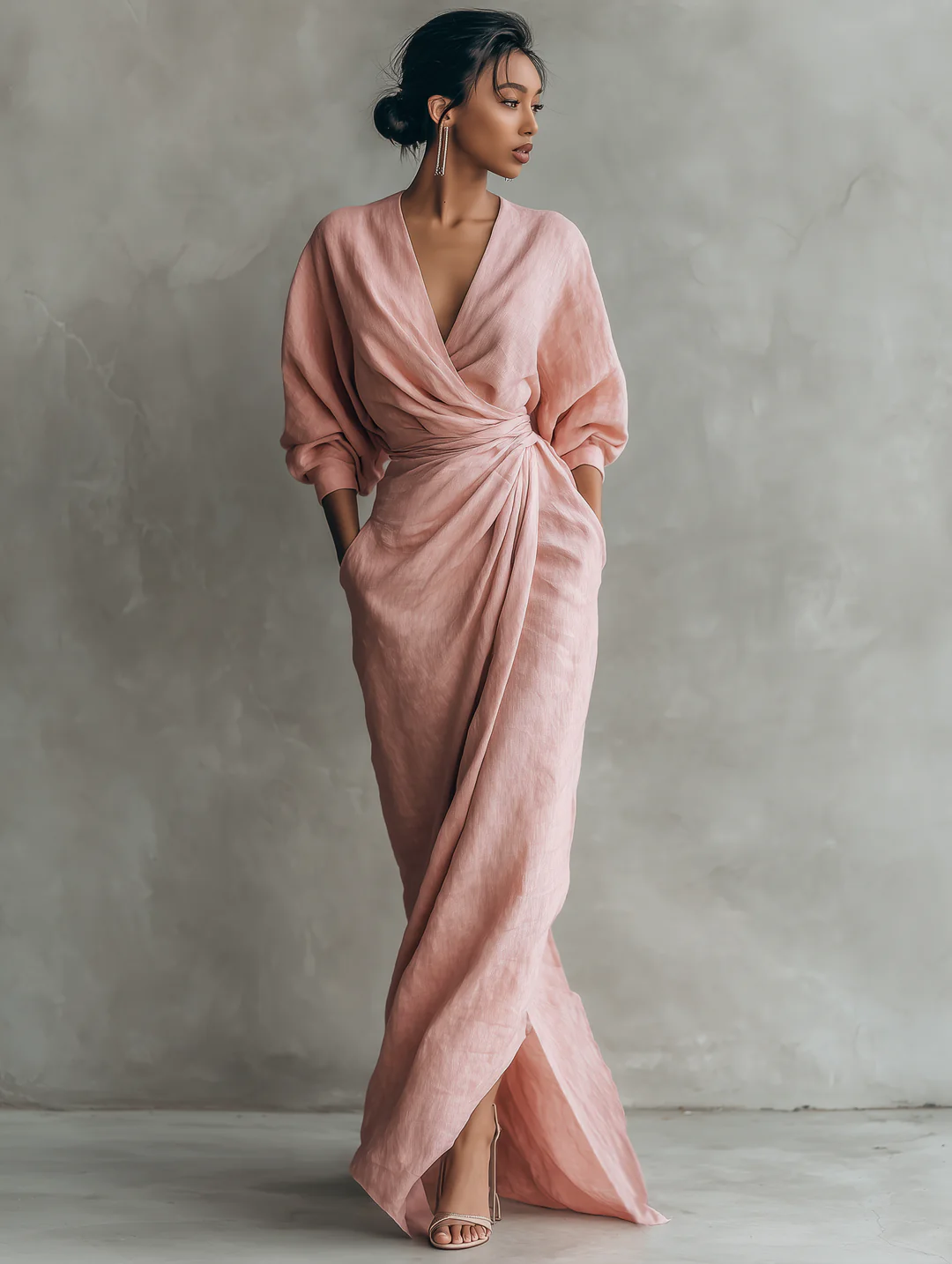 ROMA - Vestido elegante con escote en v